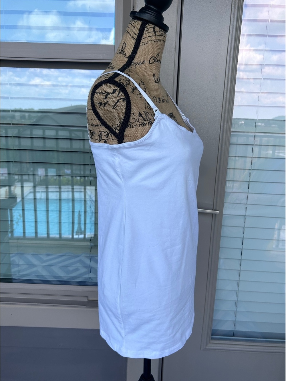 New! Motherhood Maternity Nursing Tank Top Size Medium White - Picture 6 of 15